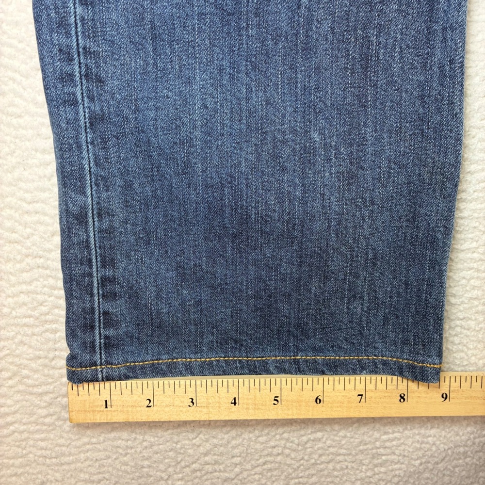Y2K Banana Republic Boot Cut Jeans Men‎ 32x30 Blue Faded Whiskered Loose Vintage - Picture 7 of 8